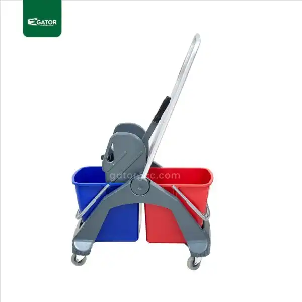 side view 60L Two Bucket Wringer Trolley Gator BT24