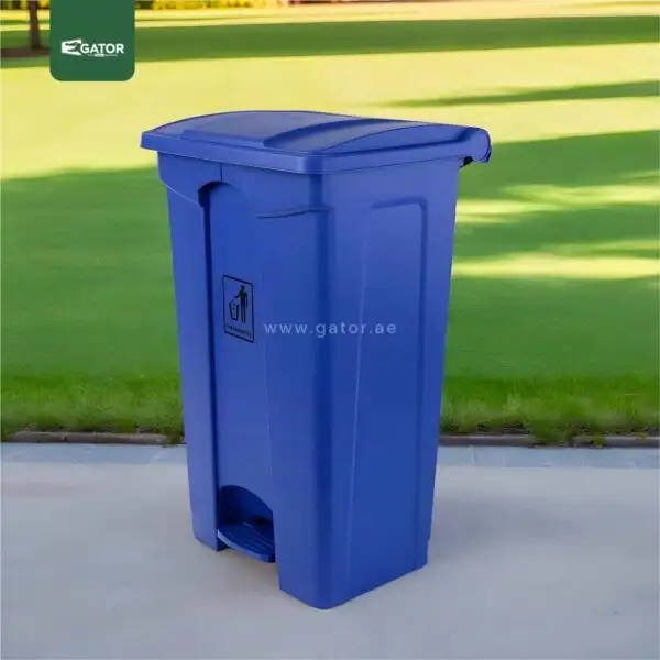 Blue Live Plastic Pedal Waste Bin Gator Bins GC05