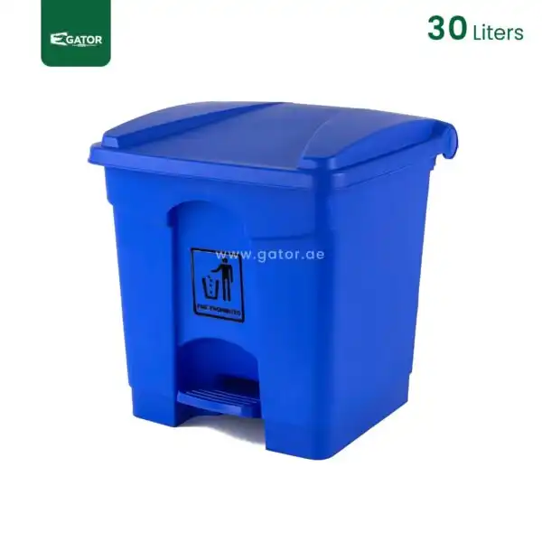 Blue Plastic Pedal Waste Bin Gator Bins GC05B-30