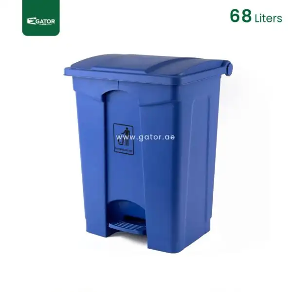 Blue Plastic Pedal Waste Bin Gator Bins GC05B-68