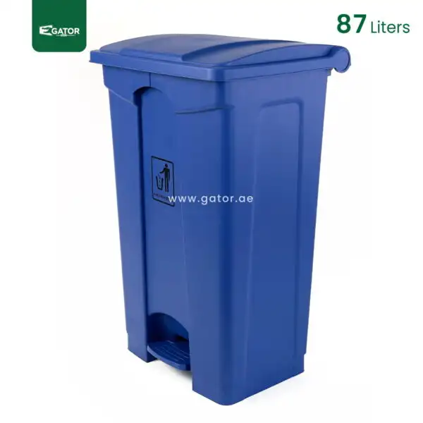 Blue Plastic Pedal Waste Bin Gator Bins GC05B-87