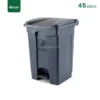 Grey Plastic Pedal Waste Bin Gator Bins GC05A-45