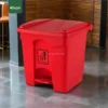 Red Live Plastic Pedal Waste Bin Gator Bins GC05