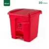 Red Plastic Pedal Waste Bin Gator Bins GC05R-30