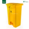 Yellow Plastic Pedal Waste Bin Gator Bins GC05Y-87